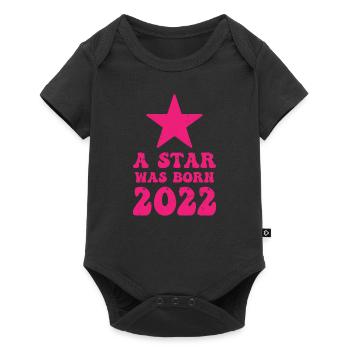 One star was born in 2022 Birthday - Baby Premium short-sleeve bodysuit - black - Front