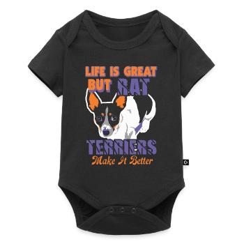 Rat Terriers Make Life Better - Baby Premium short-sleeve bodysuit - black - Front