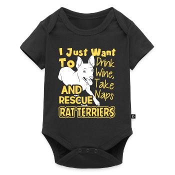 Rescue Rat Terriers - Baby Premium short-sleeve bodysuit - black - Front