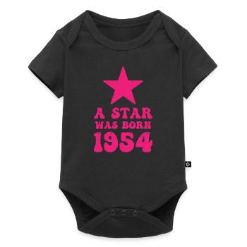 Ein Stern Wurde 1954 Geboren Geburtstag - Baby Premium Kurzarmbody - Schwarz - Vorne