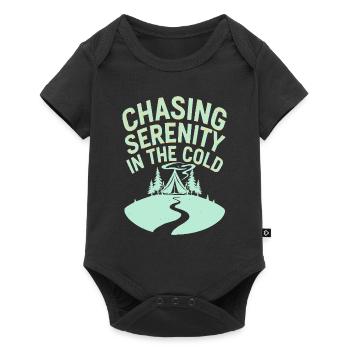 Winter Camper Snow Camping Adventure - Baby Premium short-sleeve bodysuit - black - Front