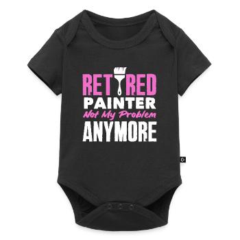 Peintre à la retraite, ce n’est plus mon problème - Body à manches courtes Premium Bébé - noir - Devant