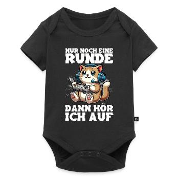 Just one more round, then I'll listen to cats - Baby Premium short-sleeve bodysuit - black - Front