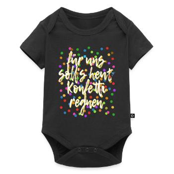 Für uns soll's heut Konfetti regnen - Verkleidung - Baby Premium Kurzarmbody - Schwarz - Vorne