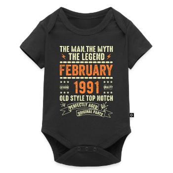 Février 1991 - Février 1991 Anniversaire Février 1991 - Body à manches courtes Premium Bébé - noir - Devant