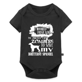 Save My Brittany Spaniel - Baby Premium short-sleeve bodysuit - black - Front