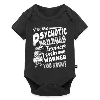 Railroad Engineer Psychotic Railroad Engineer - Baby Premium short-sleeve bodysuit - black - Front