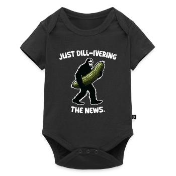 Juste de l’aneth. Cornichon Bigfoot Sasquat - Body à manches courtes Premium Bébé - noir - Devant