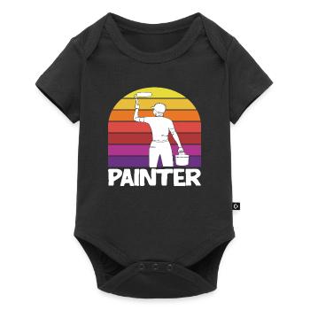Retro Painter Creative Motif - Baby Premium short-sleeve bodysuit - black - Front