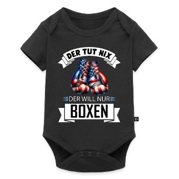 He doesn't do anything, he just wants boxing, funny gift - Baby Premium short-sleeve bodysuit - black - Front