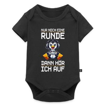 Just one more round, then I'll stop Penguin - Baby Premium short-sleeve bodysuit - black - Front