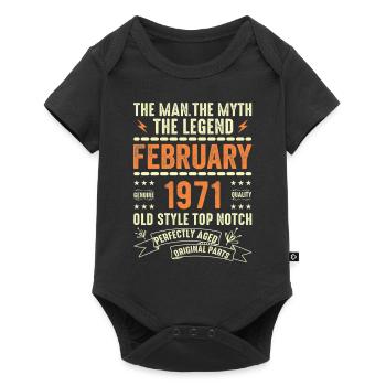 February 1971 - February 1971 Anniversary February 1971 - Baby Premium short-sleeve bodysuit - black - Front