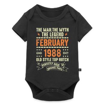 Février 1988 - Février 1988 Anniversaire Février 1988 - Body à manches courtes Premium Bébé - noir - Devant