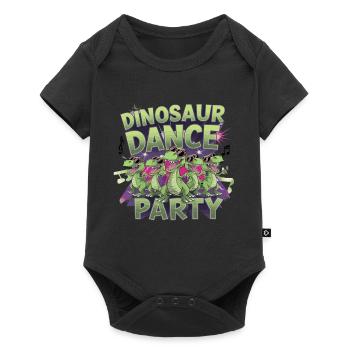 Dinosaur Dance Party Tänzer Tänzerin - Baby Premium Kurzarmbody - Schwarz - Vorne