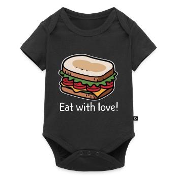 MANGER AVEC AMOUR - Body à manches courtes Premium Bébé - noir - Devant