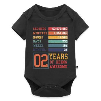 2 ans ! Cadeau d’anniversaire pour les 2 ans - Body à manches courtes Premium Bébé - noir - Devant