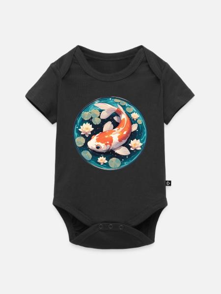 Kois Koi Karpfen - Baby Premium Kurzarmbody - Schwarz