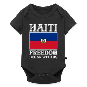 Haiti Haitian Caribbean Holidays - Baby Premium short-sleeve bodysuit - black - Front