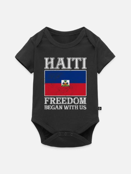 Haiti - Baby Premium Kurzarmbody - Schwarz