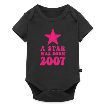 Ein Stern Wurde 2007 Geboren Geburtstag - Baby Premium Kurzarmbody - Schwarz - Vorne