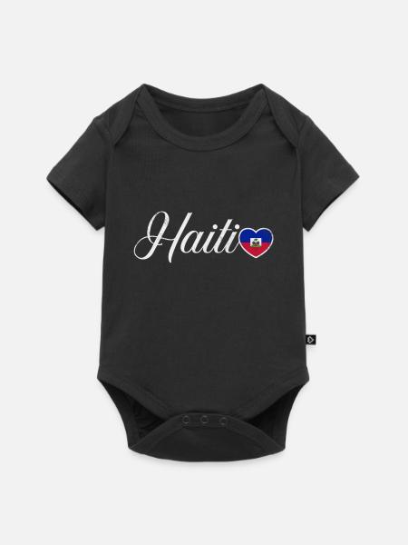 Haiti - Baby Premium Kurzarmbody - Schwarz