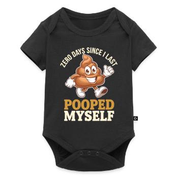 Zéro jour depuis la dernière fois que je me suis fait caca mème - Body à manches courtes Premium Bébé - noir - Devant