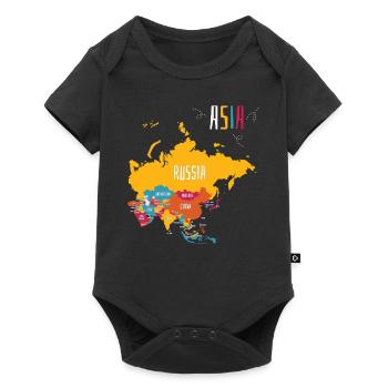 Colorful Map of Asia - Baby Premium short-sleeve bodysuit - black - Front