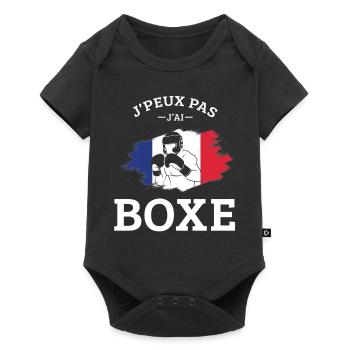 Boxen Ich kann nicht Boxen Boxen Frankreich - Baby Premium Kurzarmbody - Schwarz - Vorne