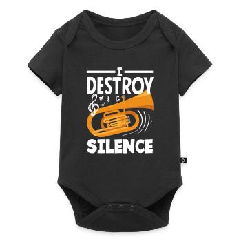Tubiste I Destroy The Silence - Body à manches courtes Premium Bébé - noir - Devant