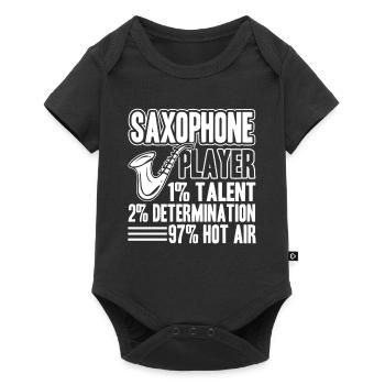 Saxophone Player Talent Hot Air - Baby Premium short-sleeve bodysuit - black - Front