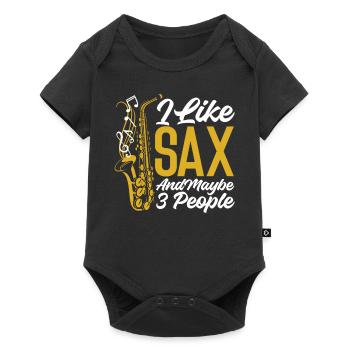 Saxophone Jeu de mots J’aime Sax Et Peut-être - Body à manches courtes Premium Bébé - noir - Devant