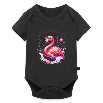 Kölle Alaaf Flamingo Party Atmosphere with Festive - Baby Premium short-sleeve bodysuit - black - Front
