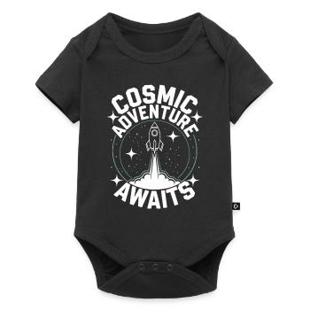 Space-themed players Cosmic Gaming Sci-fi - Baby Premium short-sleeve bodysuit - black - Front