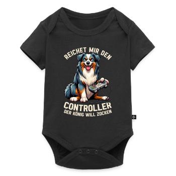 Il me tend la manette que le roi veut jouer - Body à manches courtes Premium Bébé - noir - Devant