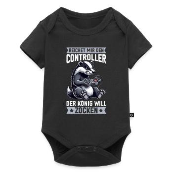 Il me tend la manette que le roi veut jouer - Body à manches courtes Premium Bébé - noir - Devant