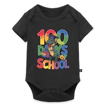 100e jour d’école 100 jour d’école des enfants - Body à manches courtes Premium Bébé - noir - Devant