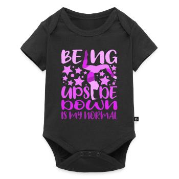 Being Upside Down Is My Normal Funny Gymnast Gift - Baby Premium Kurzarmbody - Schwarz - Vorne