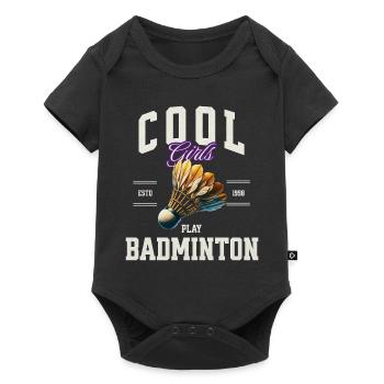 Badminton - Body à manches courtes Premium Bébé - noir - Devant