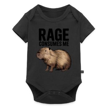 La rage me consume drôle Capybara idiot Capy humour - Body à manches courtes Premium Bébé - noir - Devant