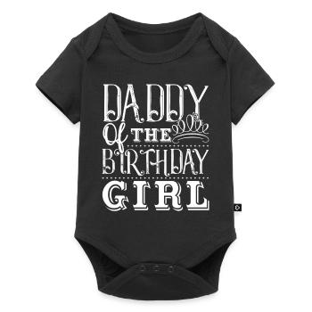 Father's Day Daddy of Birthday Girl - Baby Premium short-sleeve bodysuit - black - Front