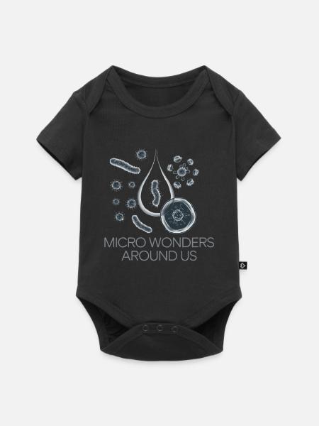 MIKROSKOPISCH KLEINER ORGANISMUS - Baby Premium Kurzarmbody - Schwarz