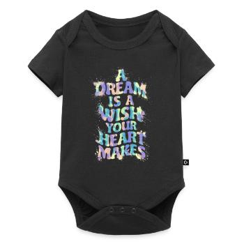 A dream is a wish that your heart makes - Baby Premium short-sleeve bodysuit - black - Front