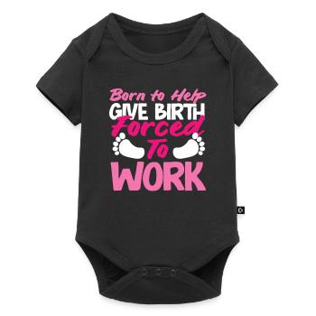 Midwife born to help - Baby Premium short-sleeve bodysuit - black - Front