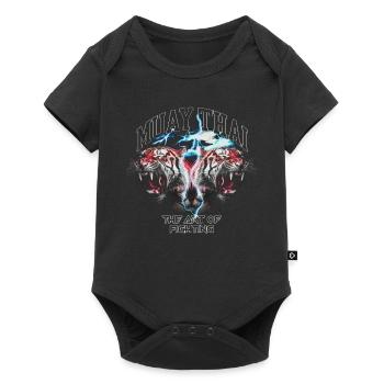 Muay Thai L’art de se battre MMA Tiger Kickboxing - Body à manches courtes Premium Bébé - noir - Devant