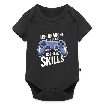 Ich hab gaming Skills - Baby Premium Kurzarmbody - Schwarz - Vorne