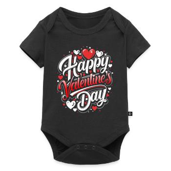 Joyeuse Saint-Valentin - Amour - Cadeau - Body à manches courtes Premium Bébé - noir - Devant
