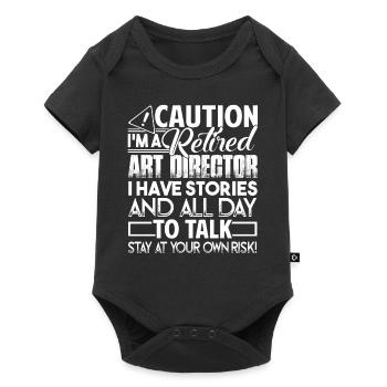 Art Director Caution Retired Art Director - Baby Premium short-sleeve bodysuit - black - Front