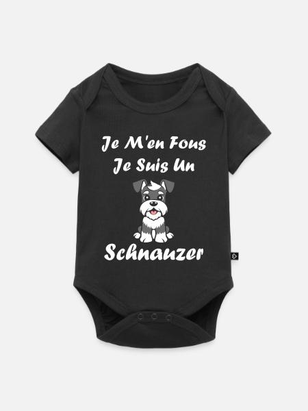 Schnauzer - Baby Premium Kurzarmbody - Schwarz