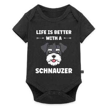 Schnauzer - Baby Premium short-sleeve bodysuit - black - Front