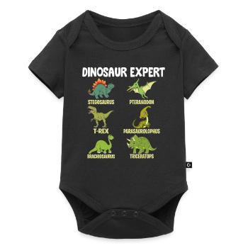 Drôle de dinosaure - Brachiosaure expert en dinosaures - Body à manches courtes Premium Bébé - noir - Devant